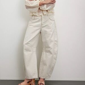 We The Free Good Luck Mid-Rise Barrel Jeans